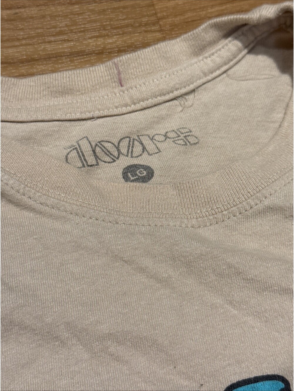 The Doors Shirt Large Beige Jim Morrison Graphic Rock Music Tee LG - Picture 4 of 7